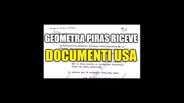 DICHIARAZIONE DEL GEOM.  PIRAS SUL RICEVIMENTO DI DOCUMENTI ORIGINALI USA, 1 GIUGNO 1977